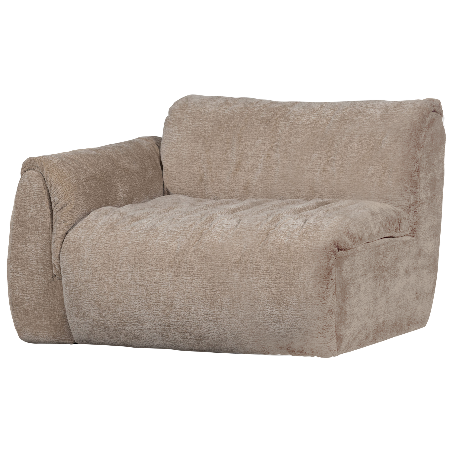 Baggy 1-zits element met arm links geweven chenille oudroze