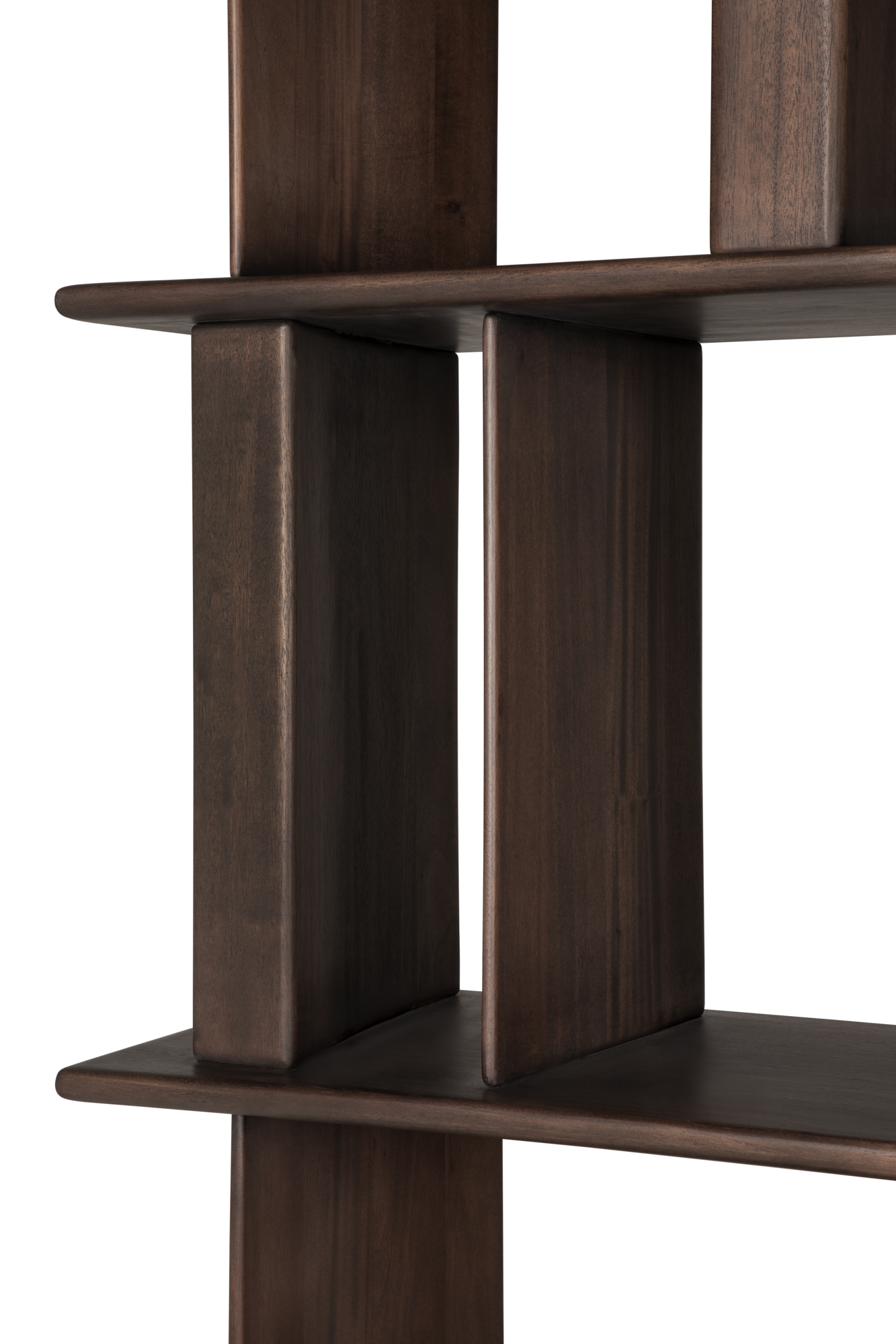 Vakkenkast Block rek - mahonie espresso - 120x33x207