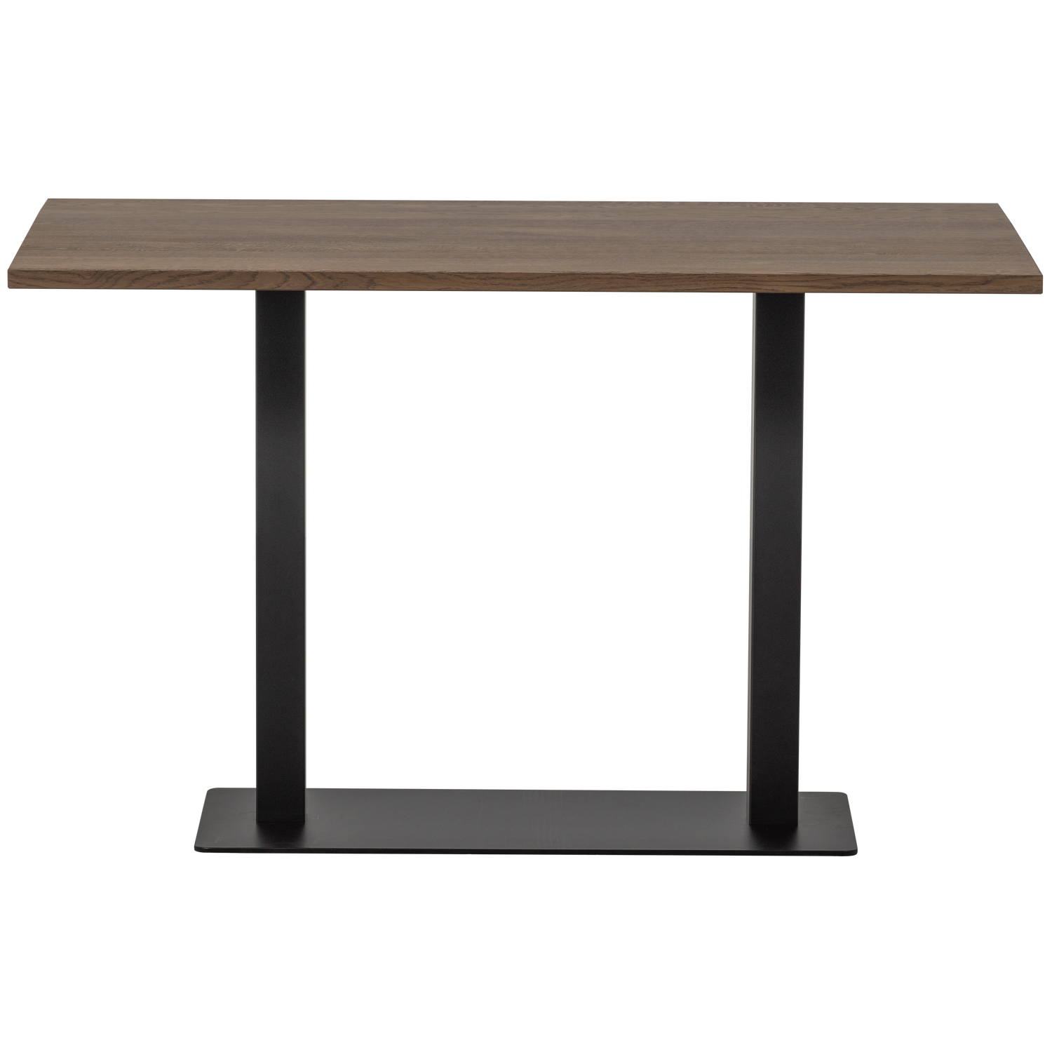 Bistro dubbele vierkante buisvoet metaal matzwart 72x80x40cm