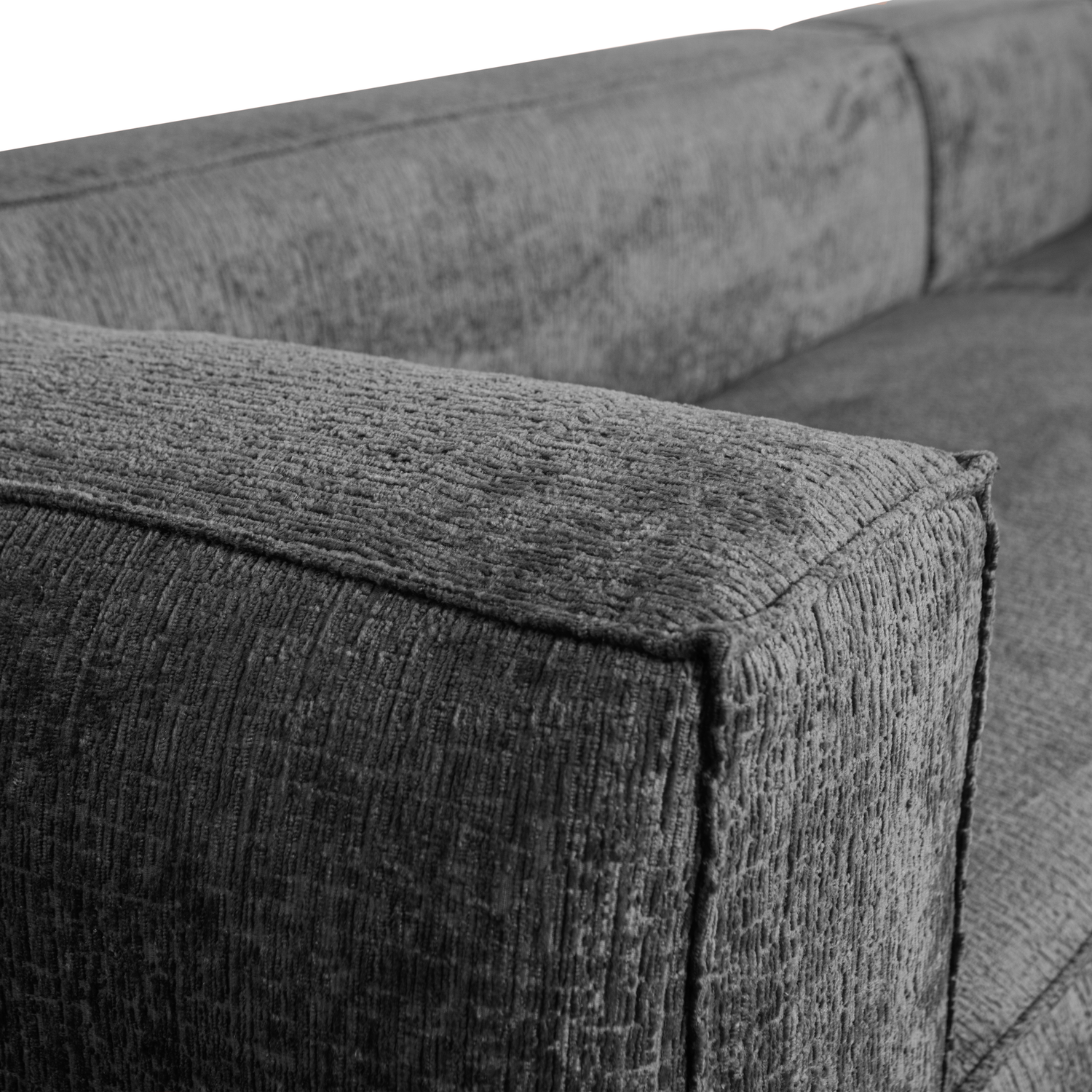 Bean hoekbank rechts chenille velvet taupe