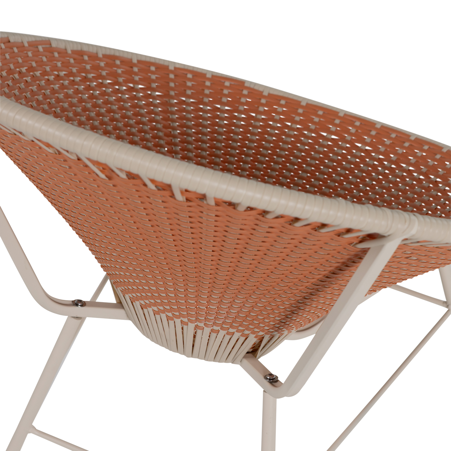 Kazoun tuin loungestoel wicker oranje