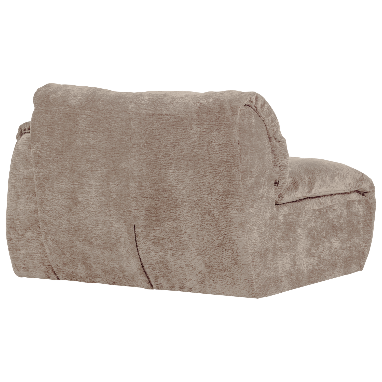 Baggy 1-zits element met arm rechts geweven chenille bruin