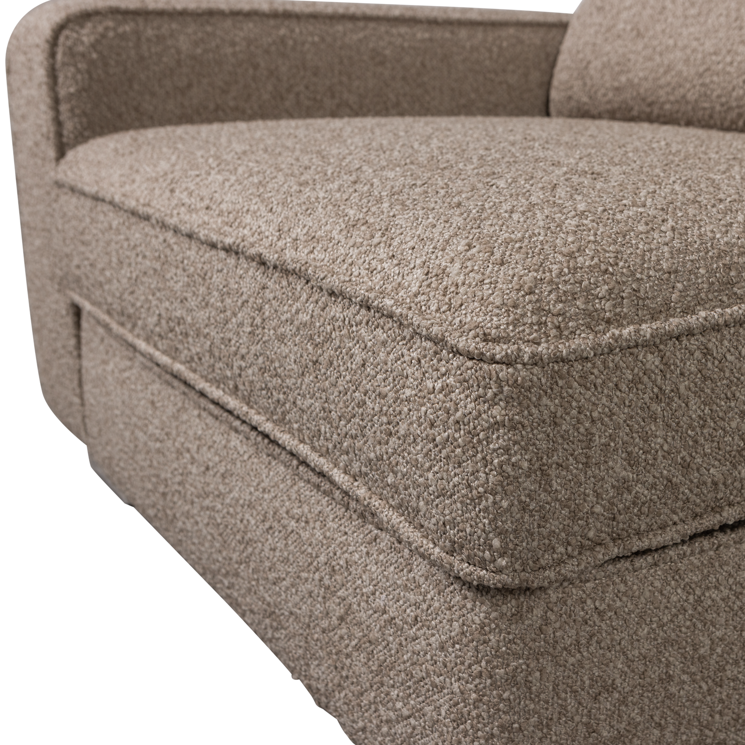 Lazy 1-zits element met arm links boucle antraciet