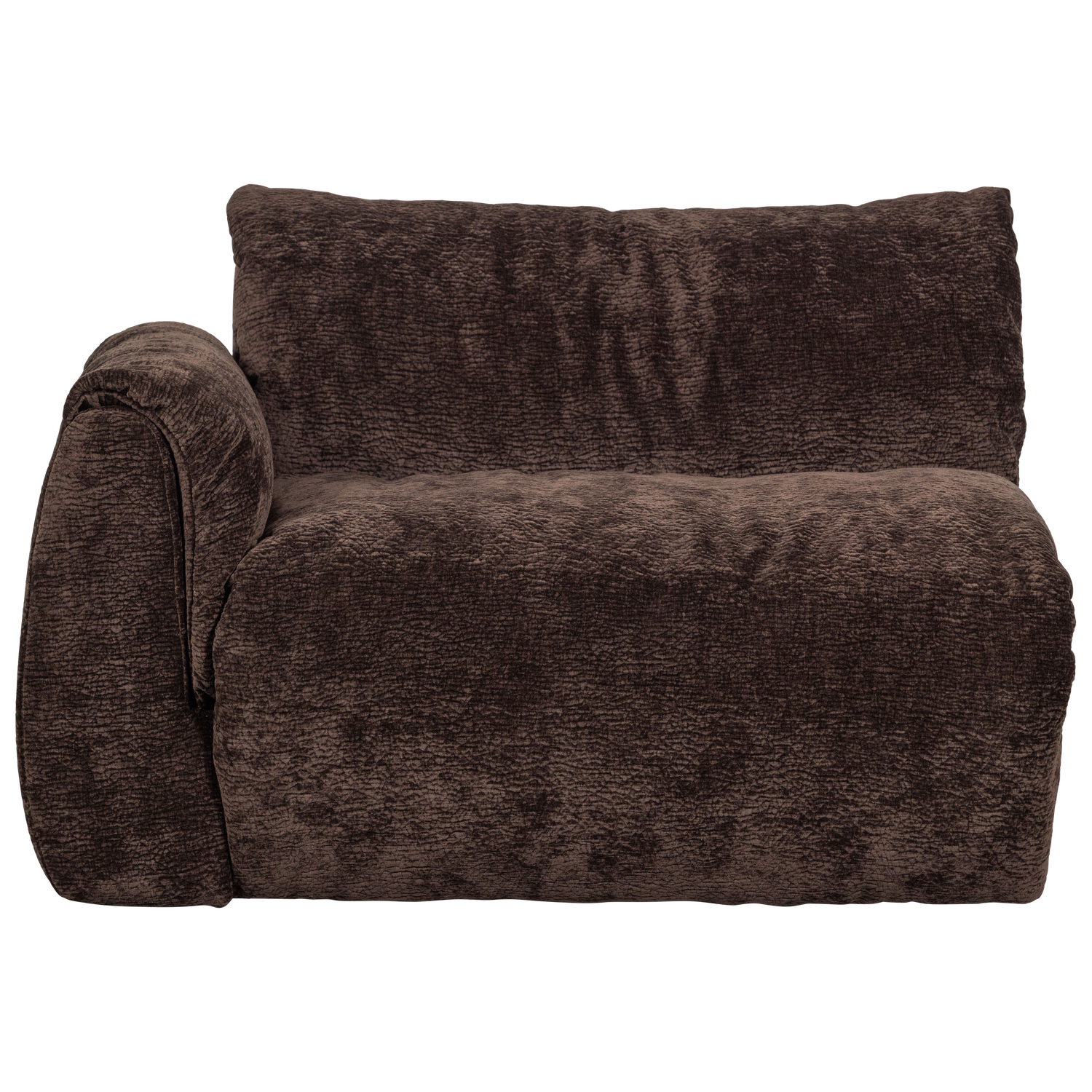 Baggy 1-zits element met arm links geweven chenille oudroze