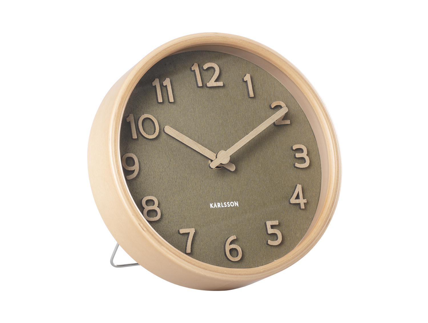 Tafelklok Pure Wood Grain lindehout