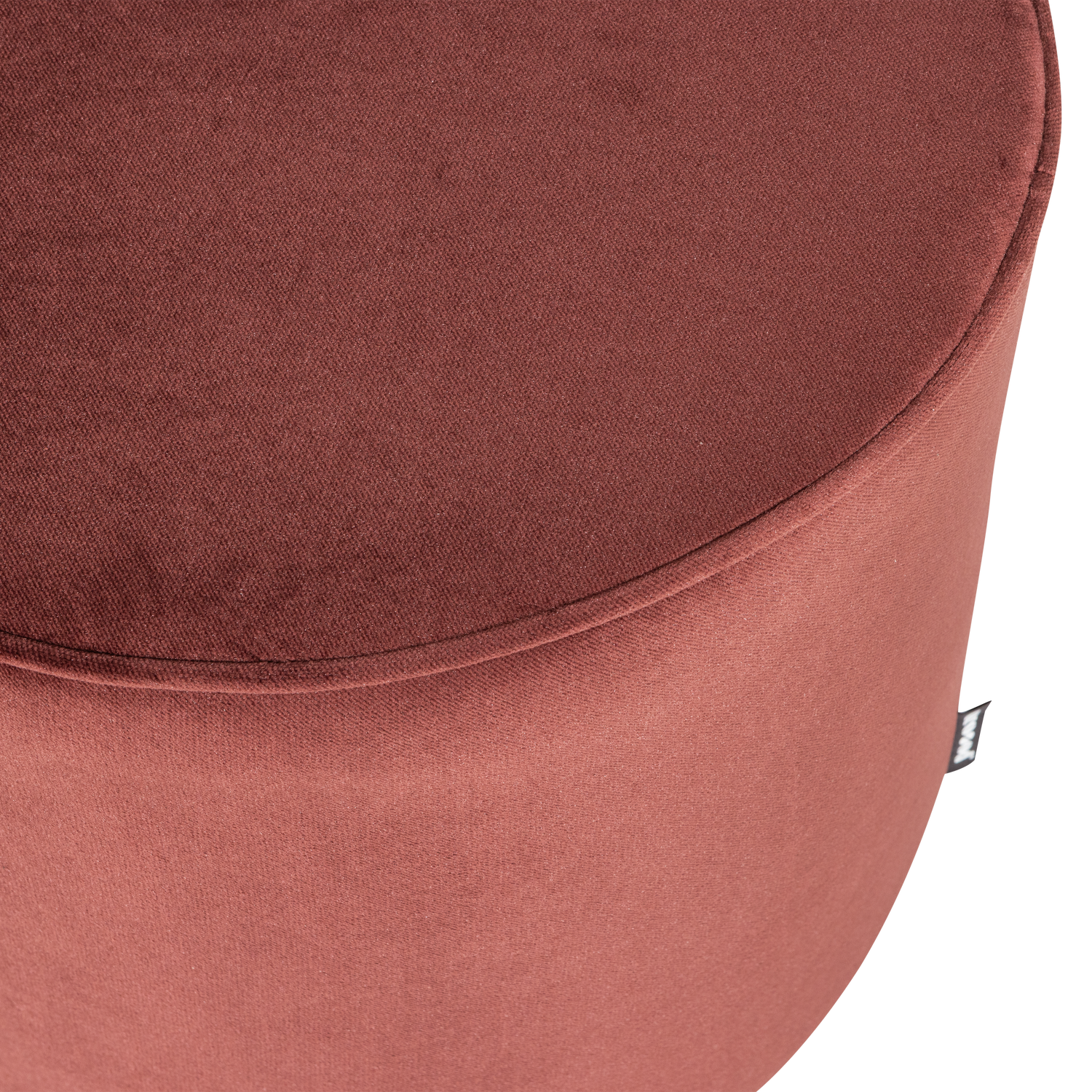Sara poef hoog 46xo46 cm velvet off white [fsc]