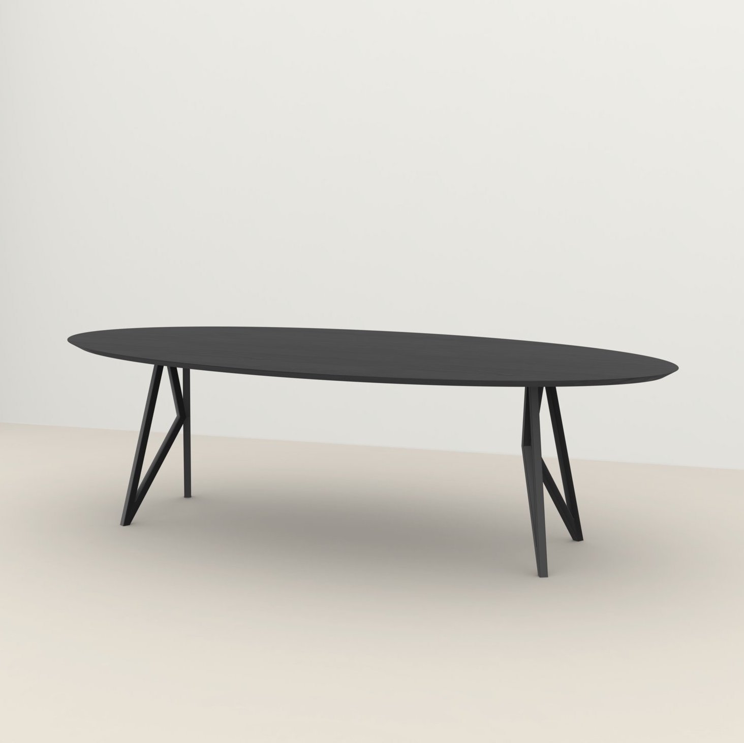 Studio HENK tafel Butterfly Ovaal - zwart frame, zwarte beits