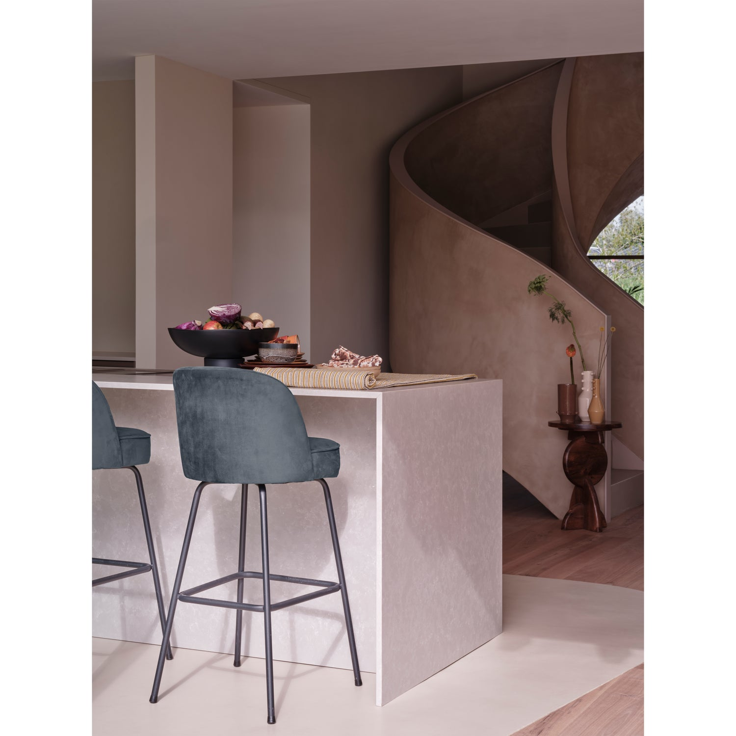 Vogue barstoel 80 cm boucle beige