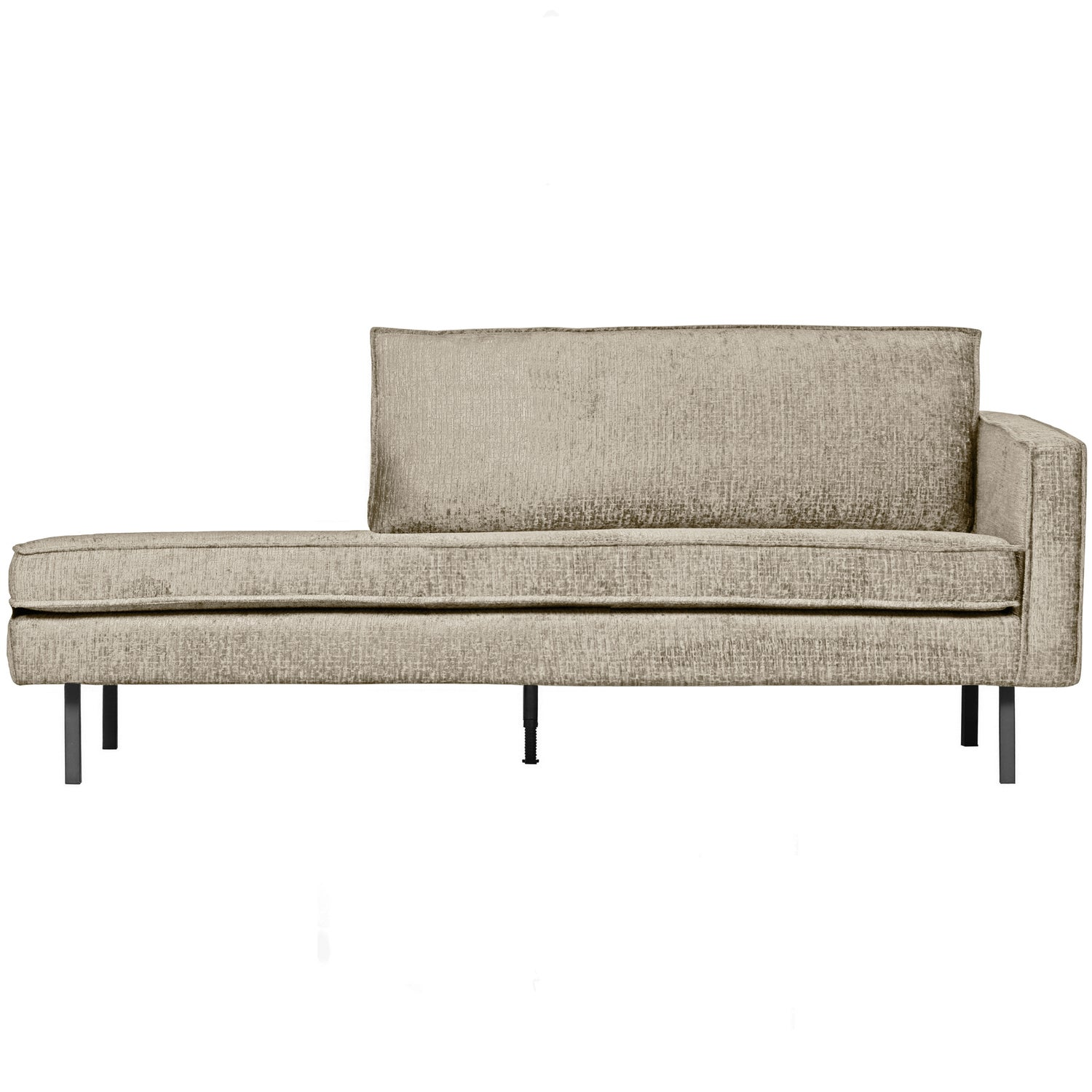 Rodeo daybed rechts ribstof bruin