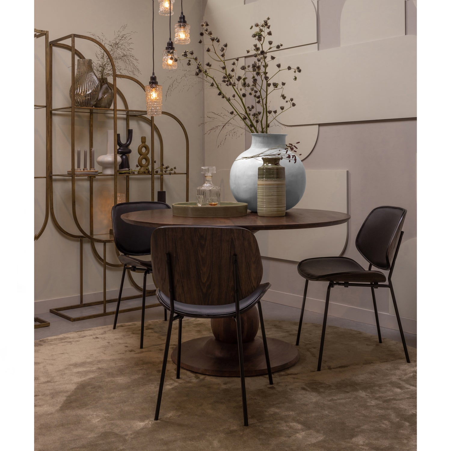 Blanco eettafel o120 cm mangohout walnoot