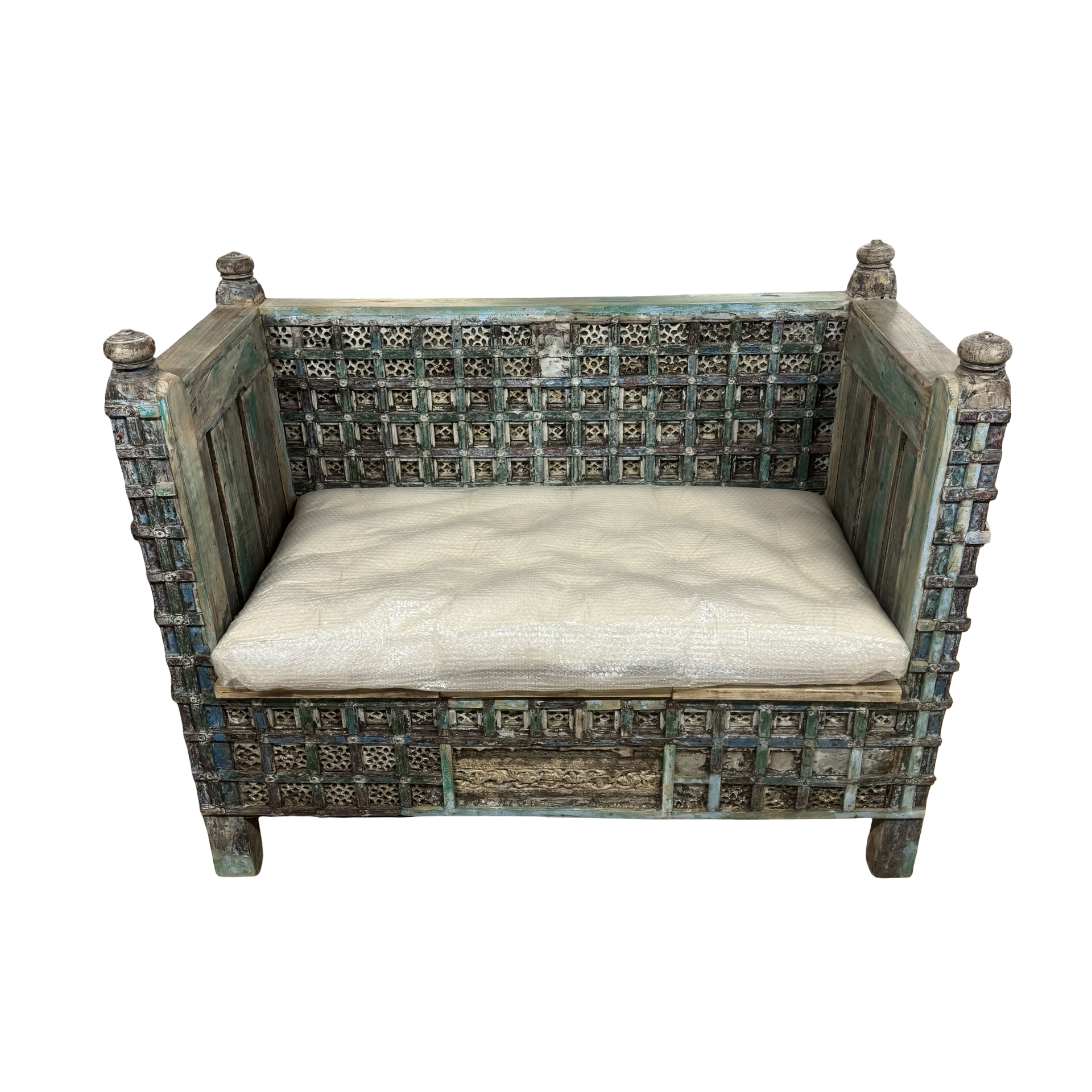 Bank gekleurd met matras uniek