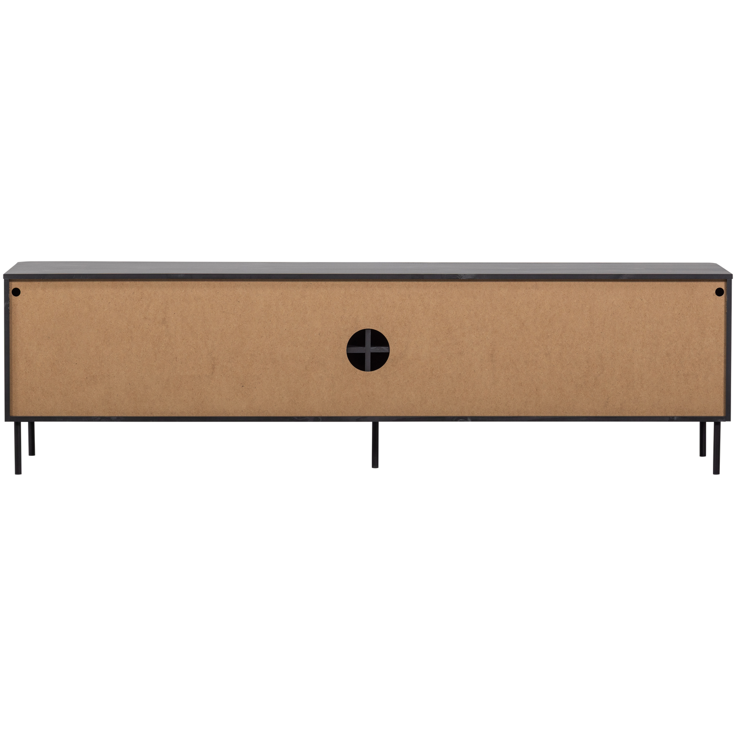 Gunnar tv meubel 200 cm grenen matzwart [fsc]