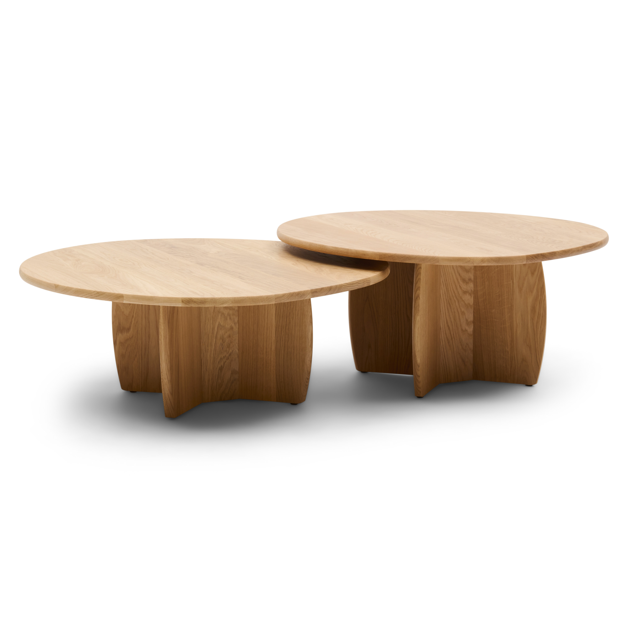 Salontafel Otto 95 x 84 x 32 cm Groove Naturel