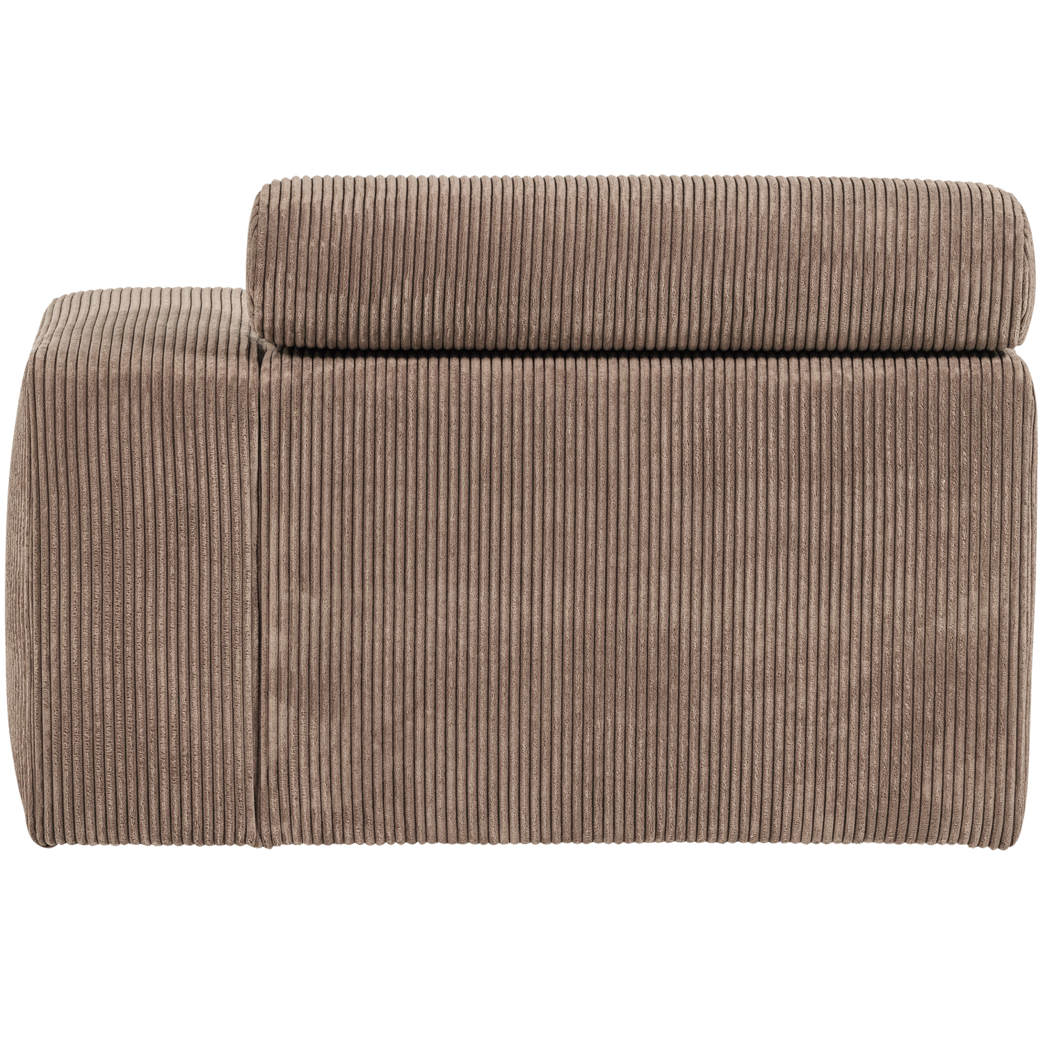 Novi chaise longue element arm rechts boucle karamelbruin