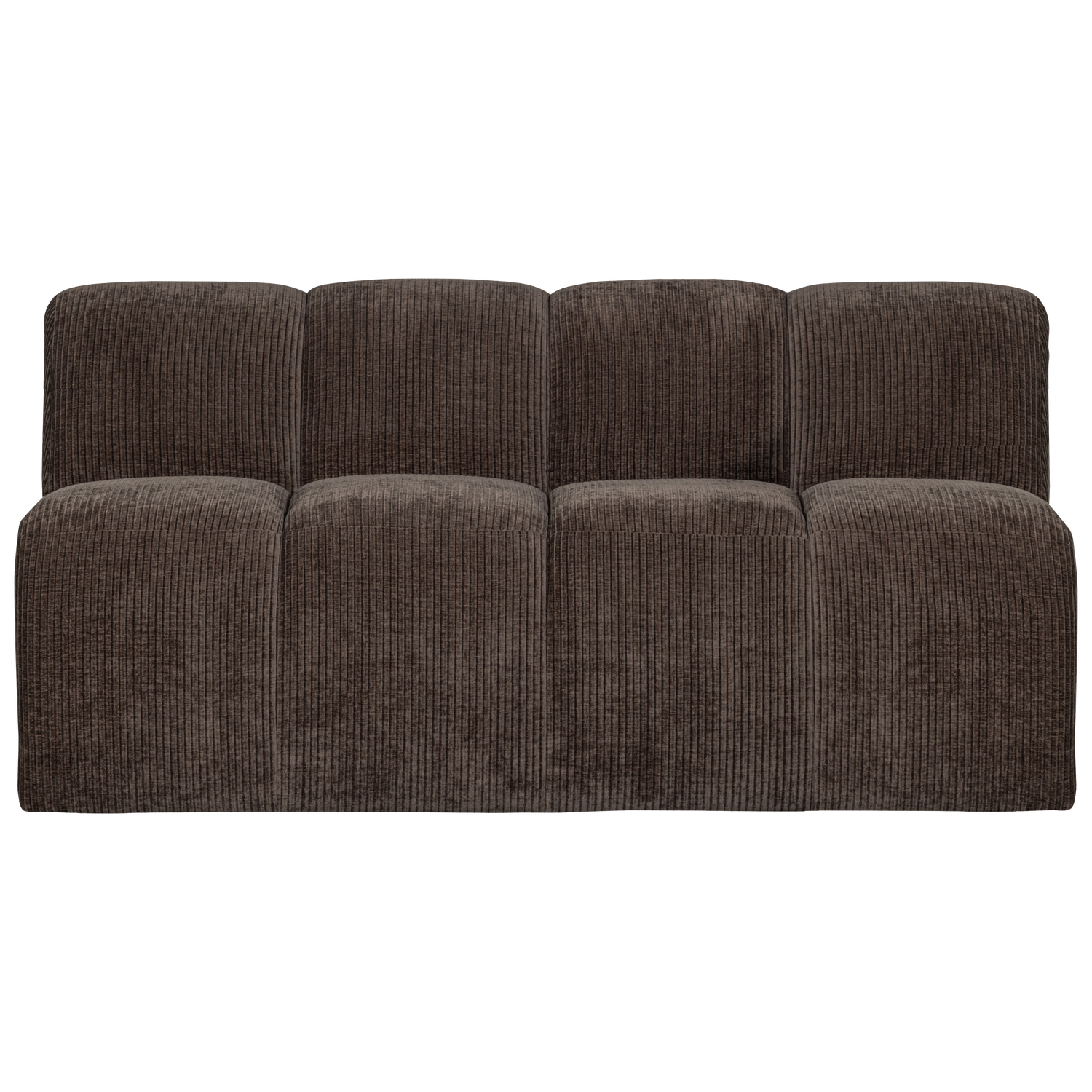 Mojo eetbank 164 cm met rugleuning ribstof roestbruin