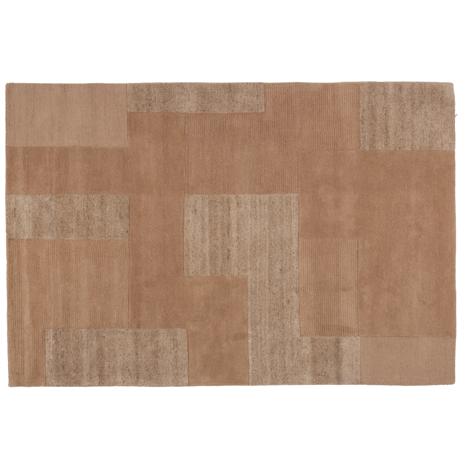 Noven handgeweven vloerkleed wol/katoen zand 170x240cm