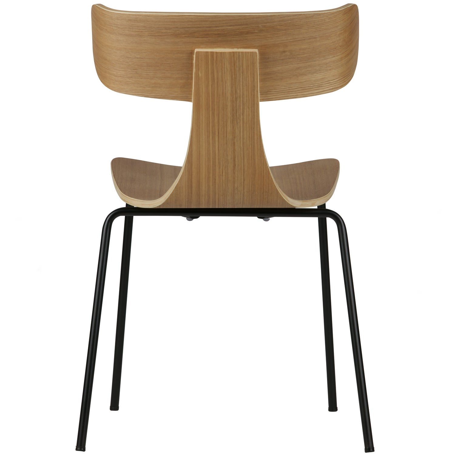Form houten stoel met metalen poot naturel