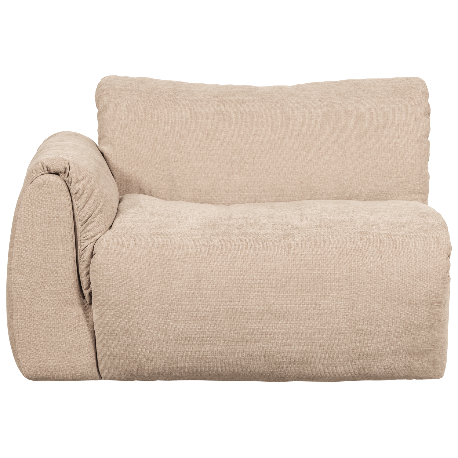 Baggy 1-zits element met arm links geweven chenille oudroze