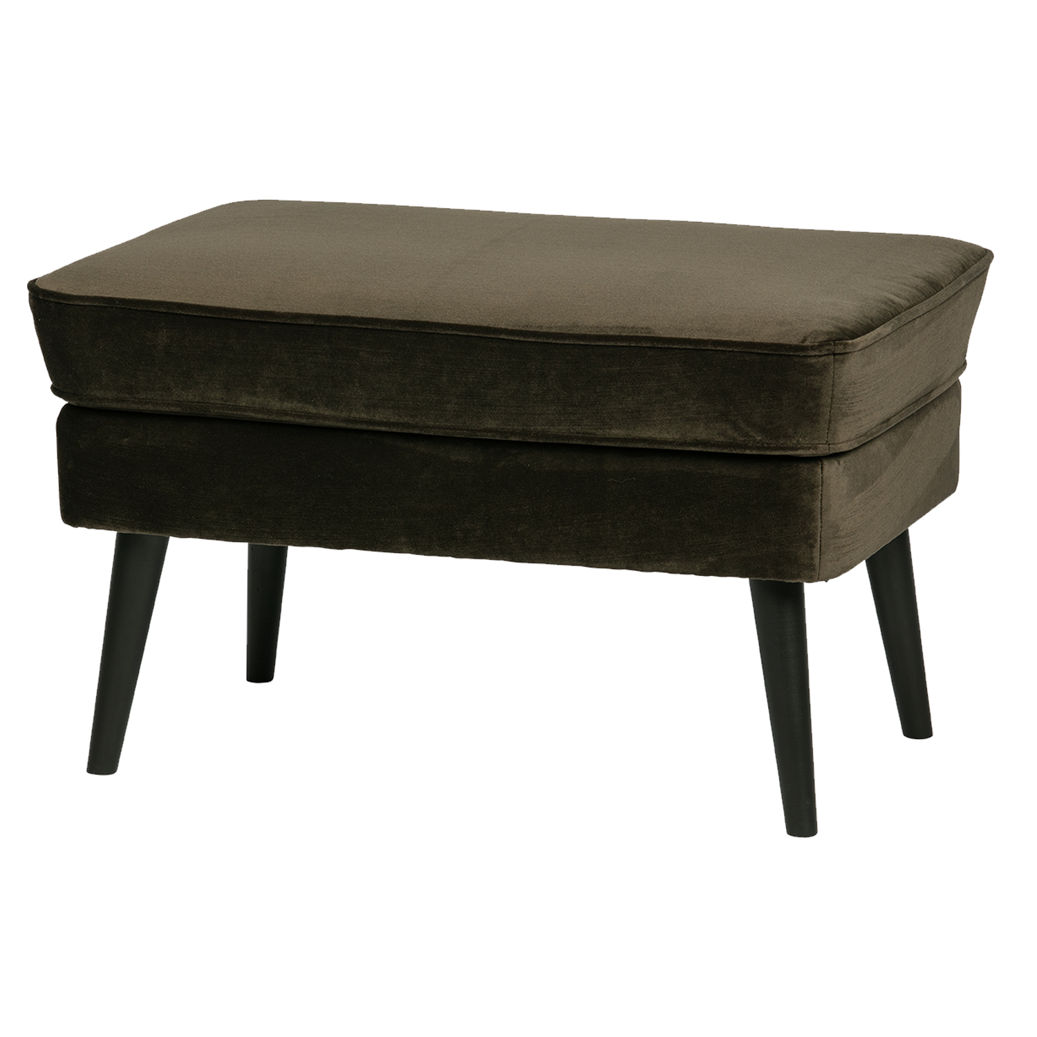 Rocco hocker velvet donkerbruin [fsc]
