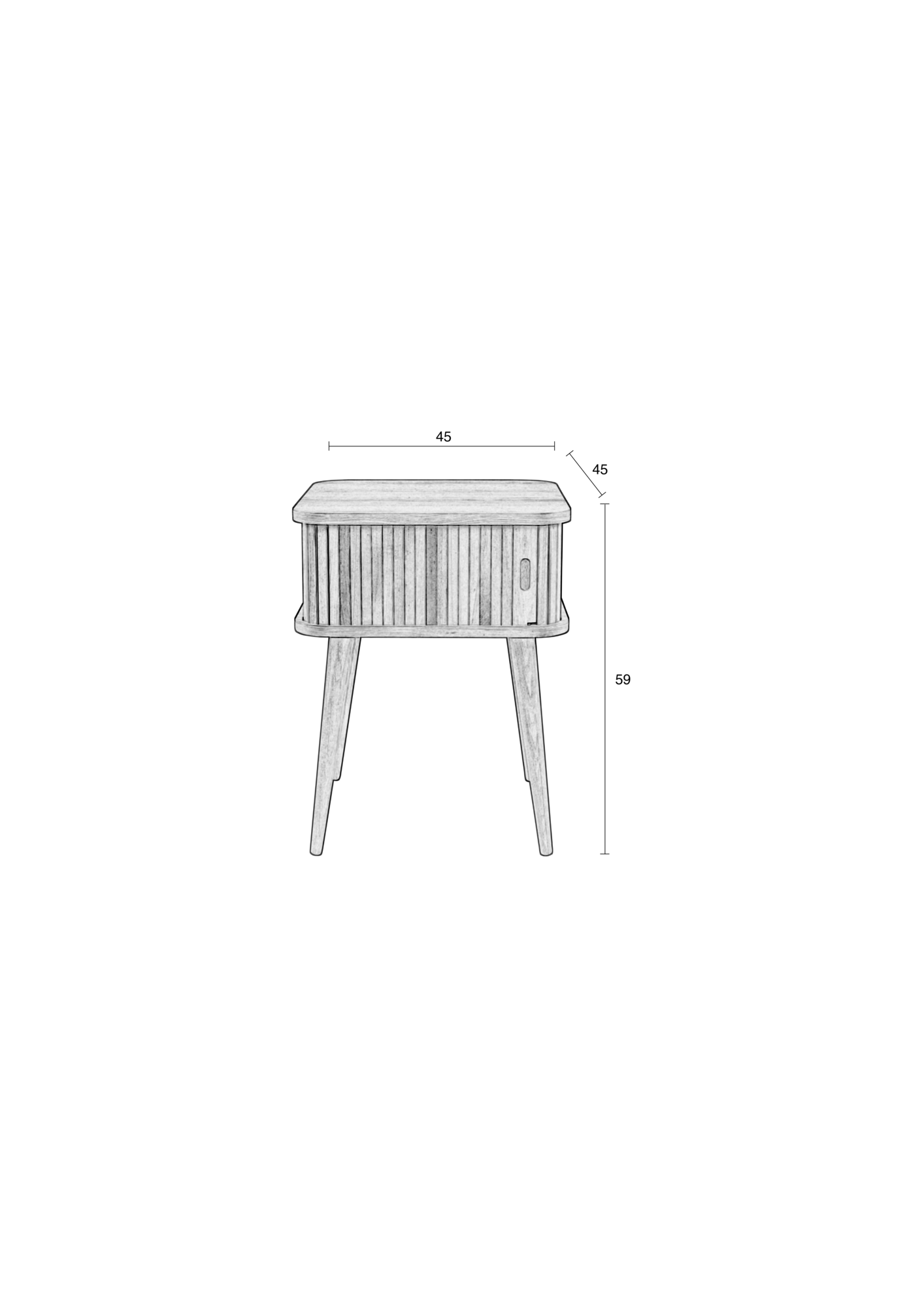 Zuiver bijzettafel Barbier
