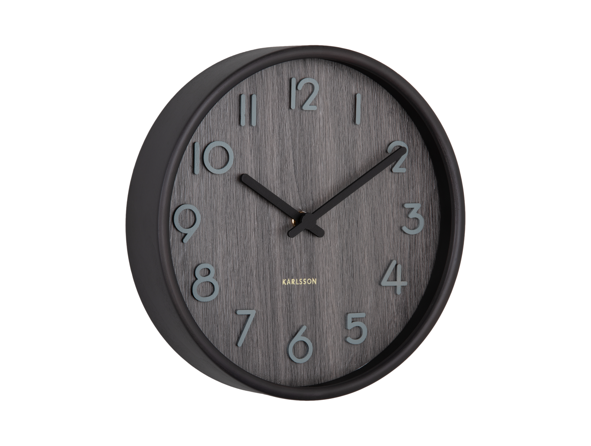 Wandklok Pure bruin lindehout small