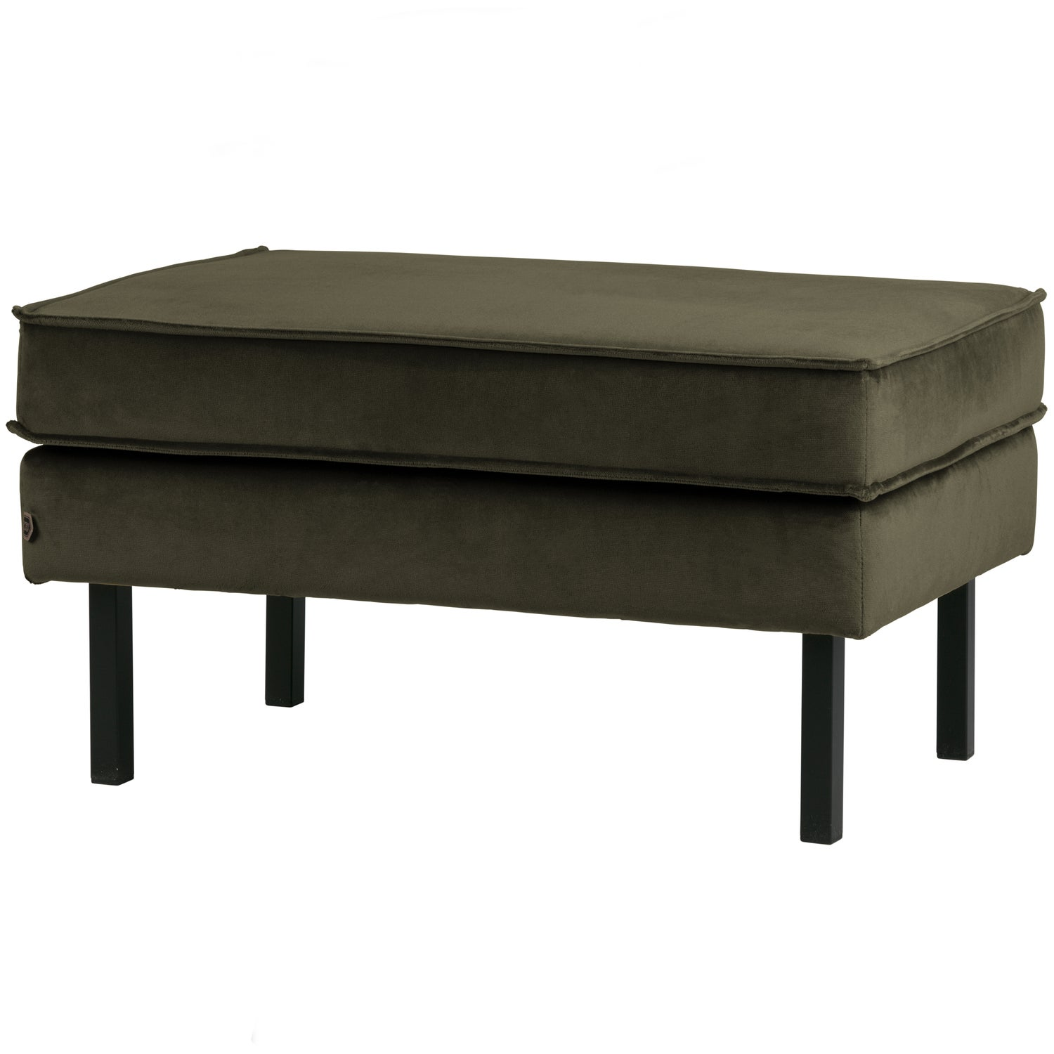 Rodeo hocker op poten velvet kastanjebruin