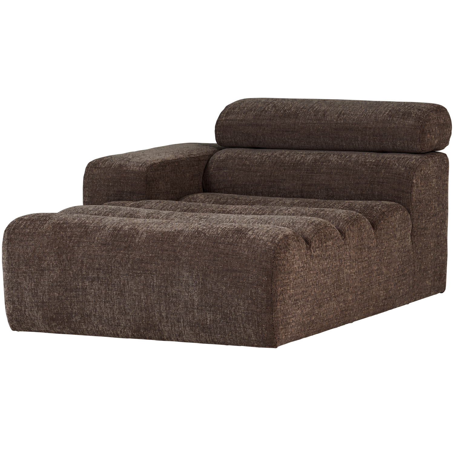 Novi chaise longue element arm links ribstof terra