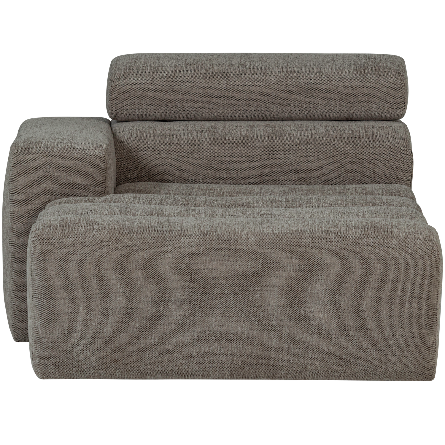 Novi chaise longue element arm links ribstof terra