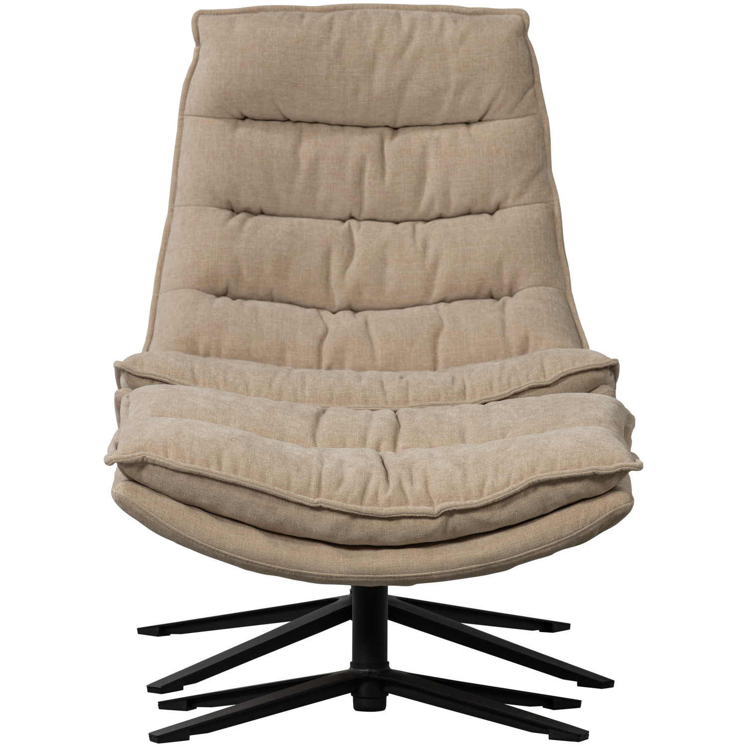 Kube draaifauteuil met hocker bruin