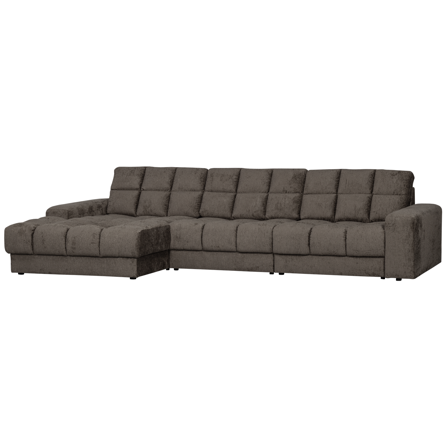 Second date chaise longue links velvet antraciet