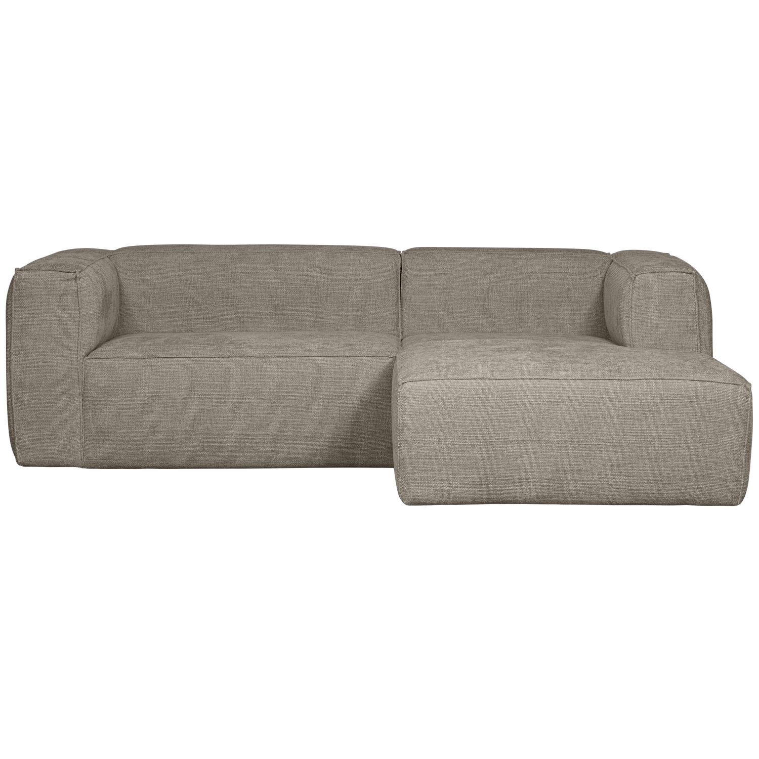 Bean chaise longue bank rechts chenille velvet taupe