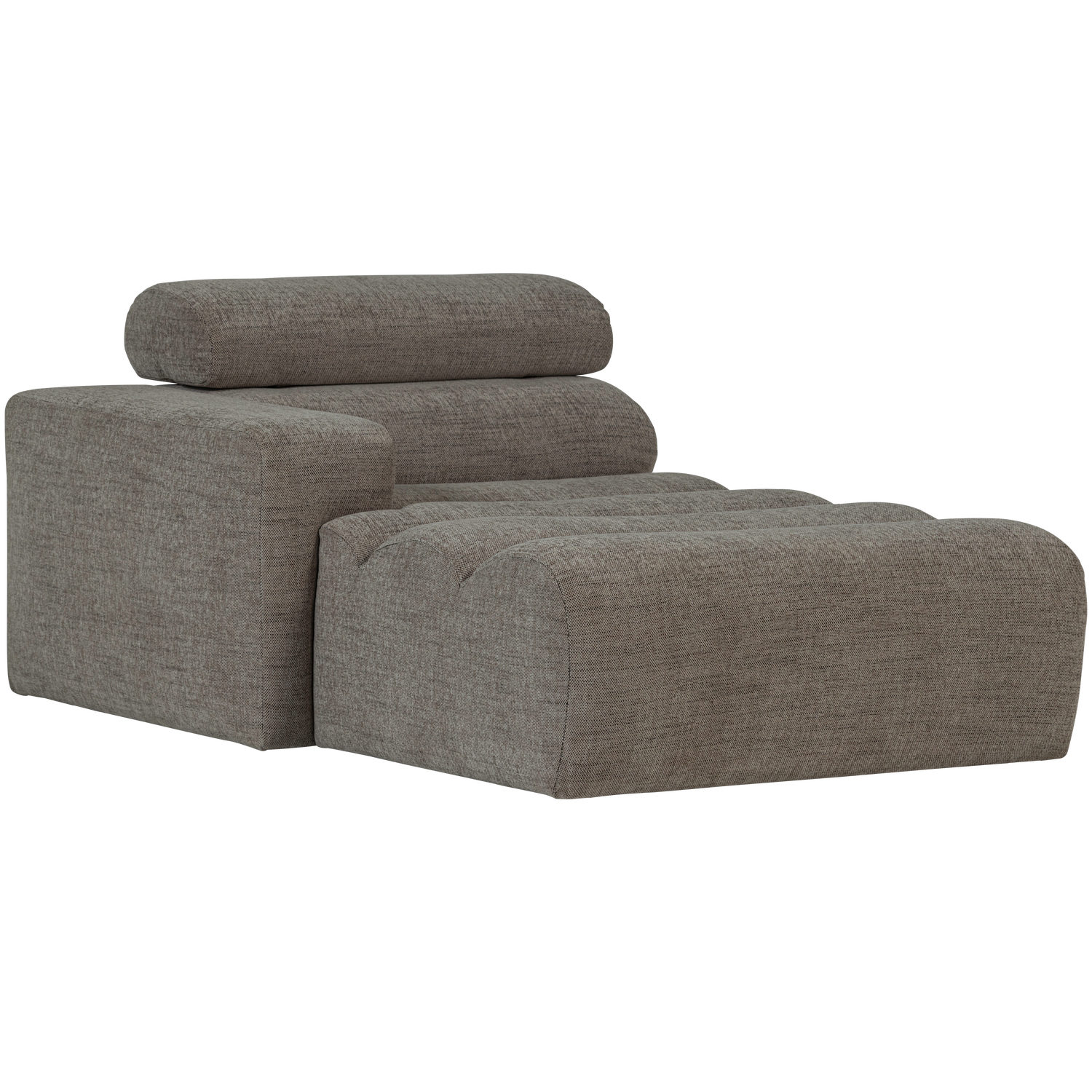 Novi chaise longue element arm links ribstof terra