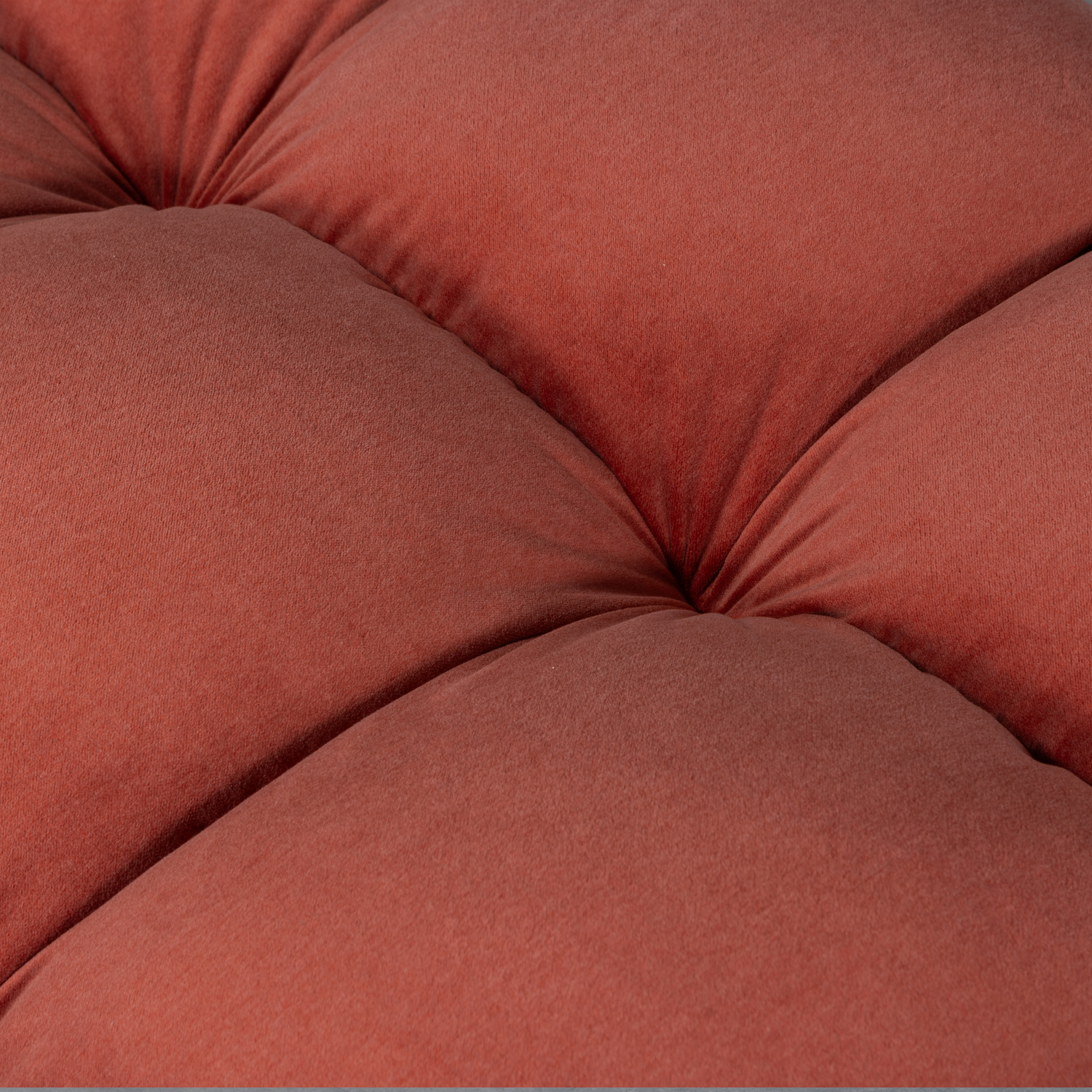 Allure hocker geweven stof donkerbruin melange