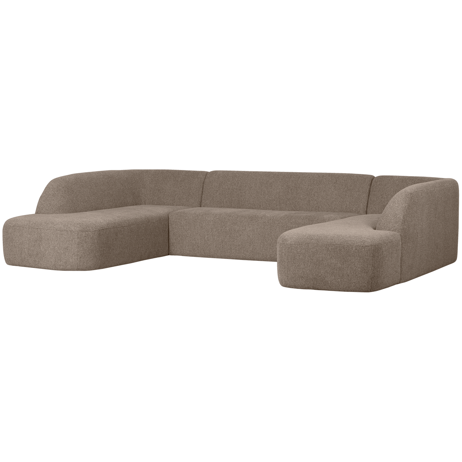 Sloping u-vorm bank off white melange