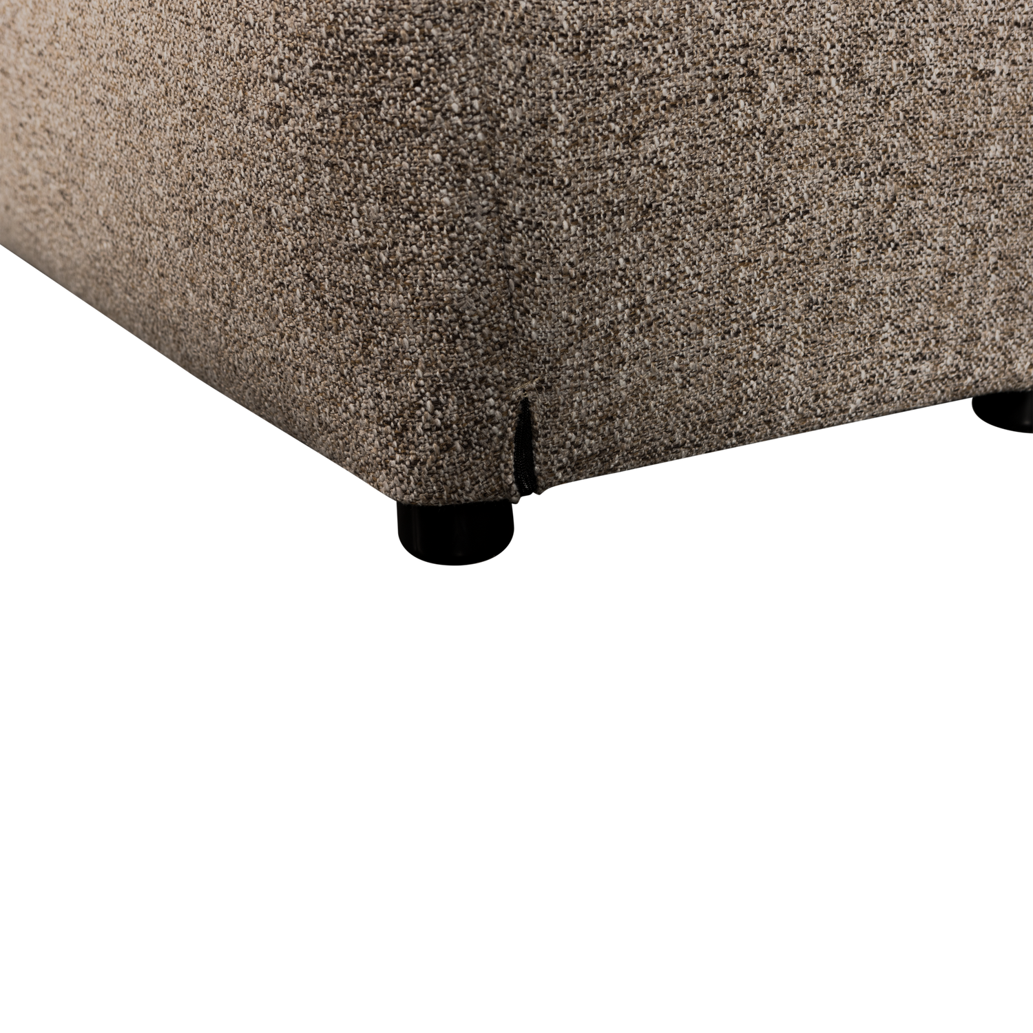 Baggy hocker geweven stof naturel melange