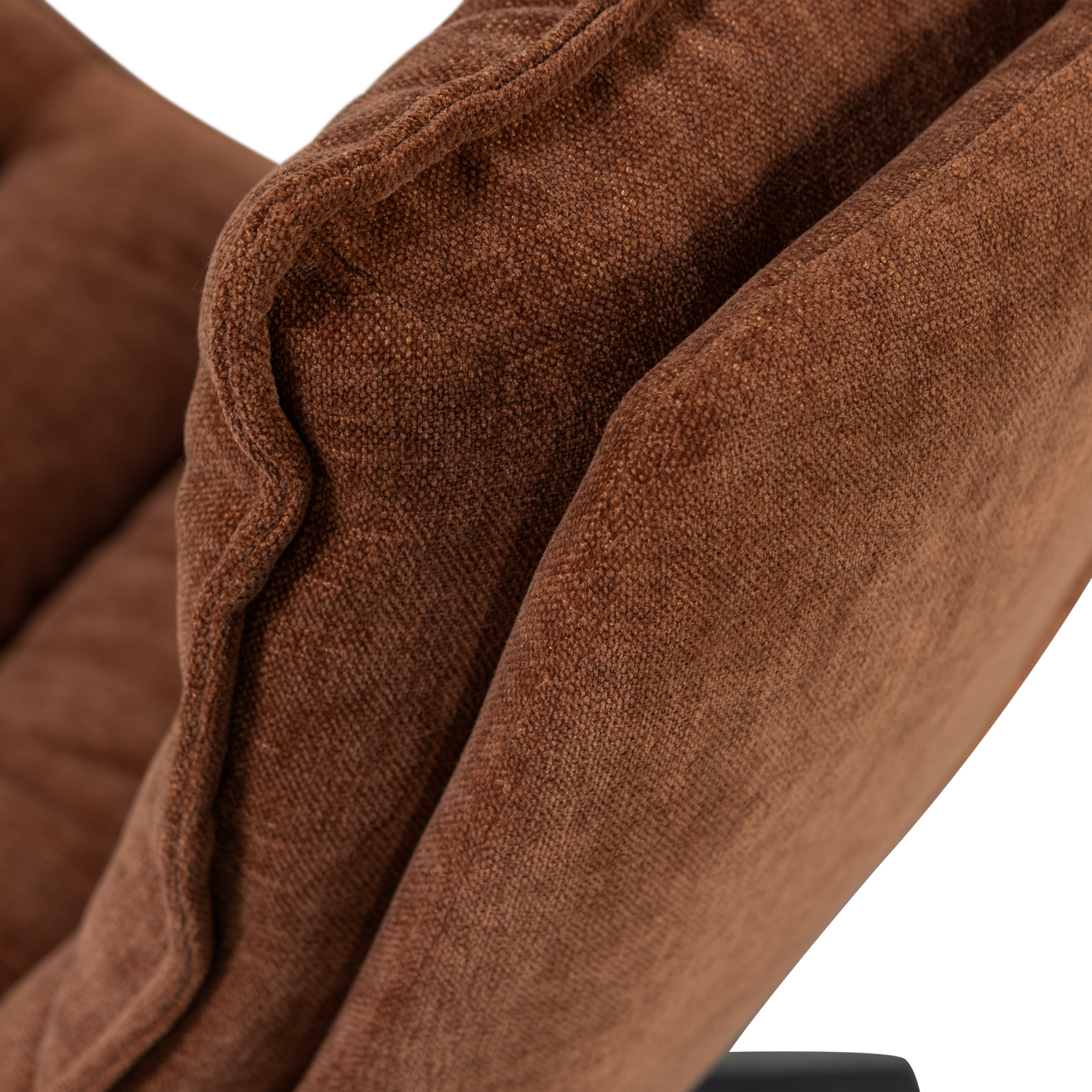 Kube draaifauteuil met hocker bruin