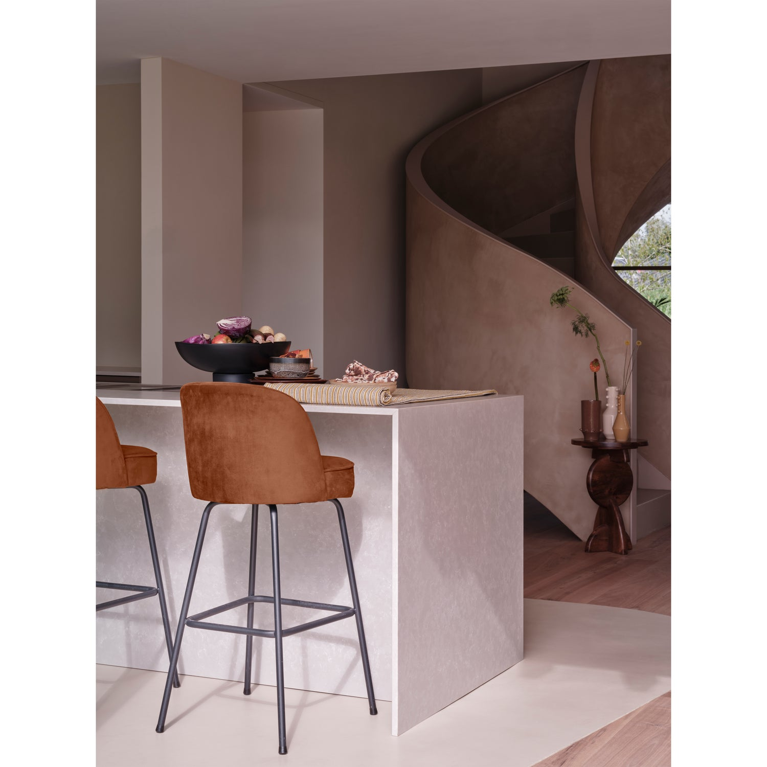 Vogue barstoel 80 cm boucle beige