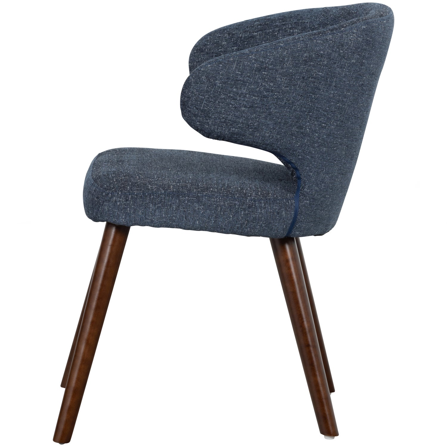 Cape eetkamerstoel gemeleerde stof blauw