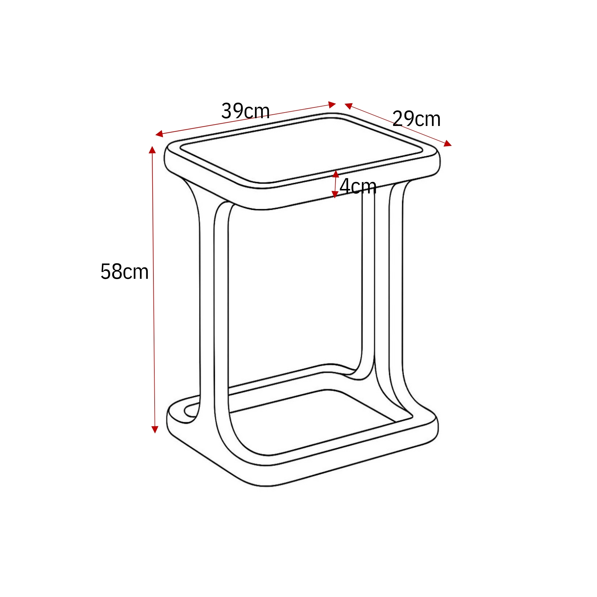 Bijzettafel Luno Bruin