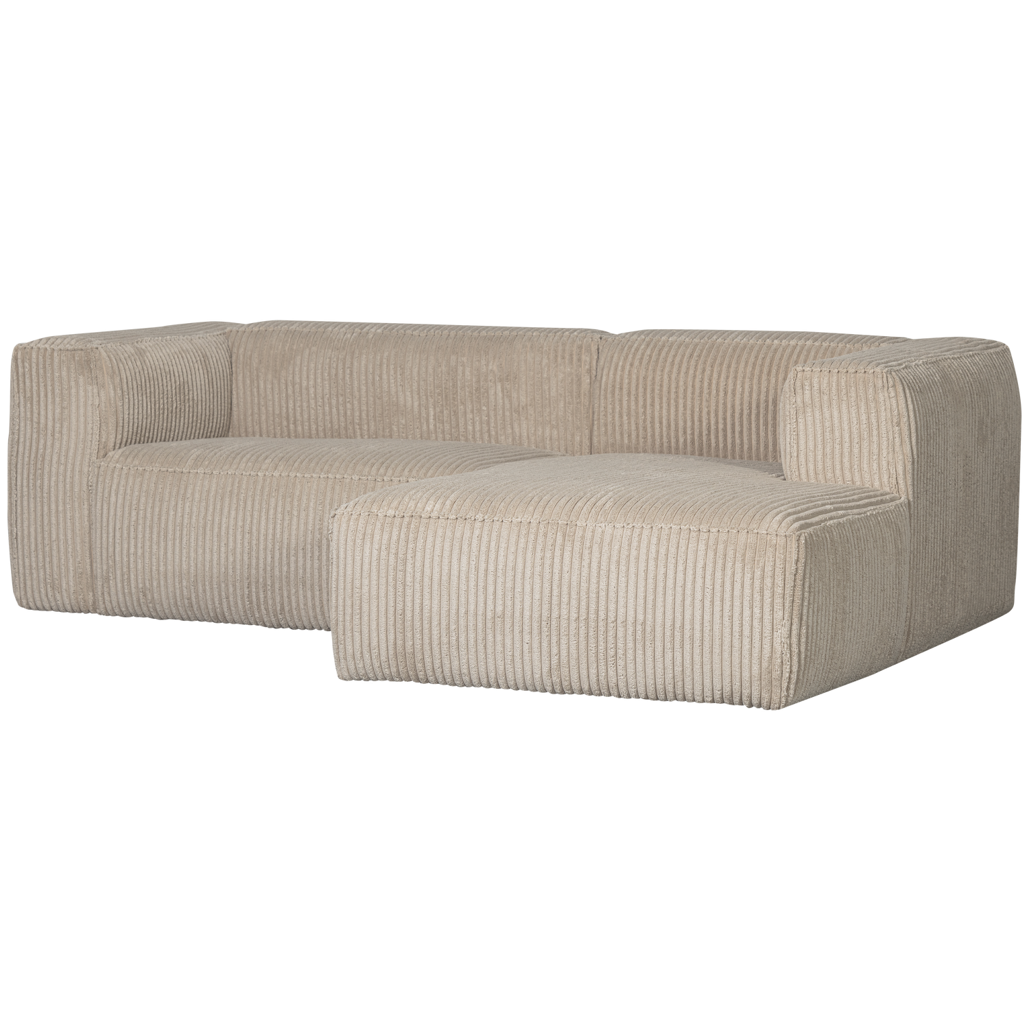 Bean chaise longue bank rechts chenille velvet taupe