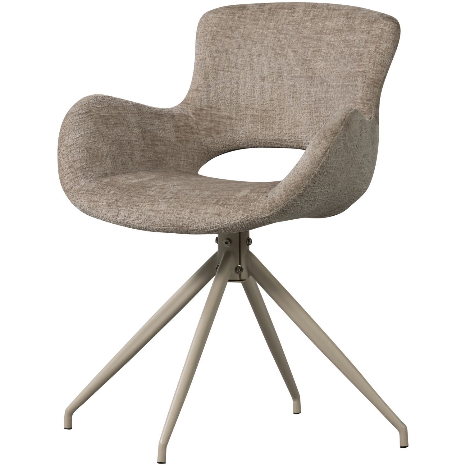 Eliva eetkamerstoel structure velvet paars - set van 2