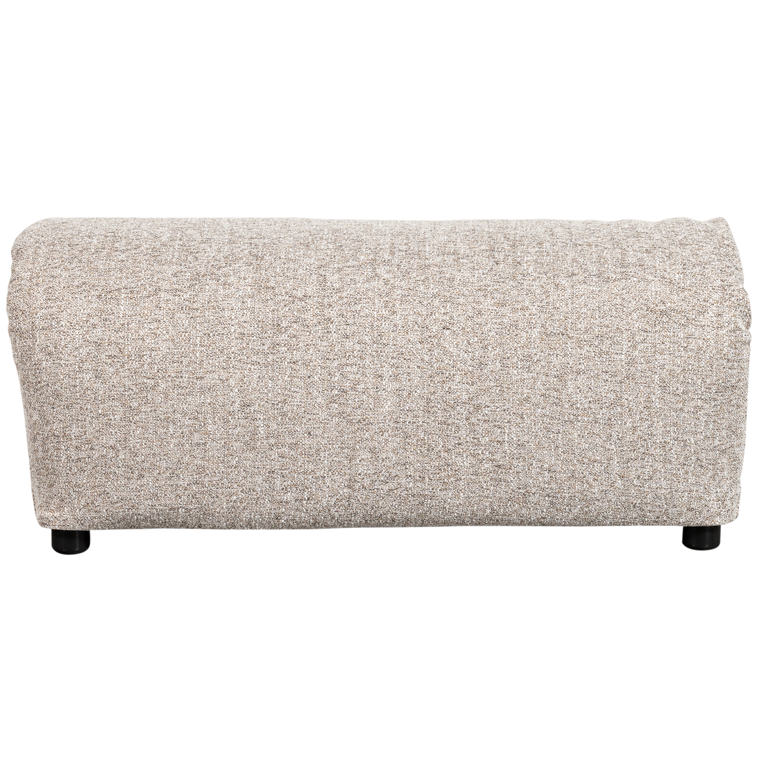 Baggy hocker geweven stof naturel melange