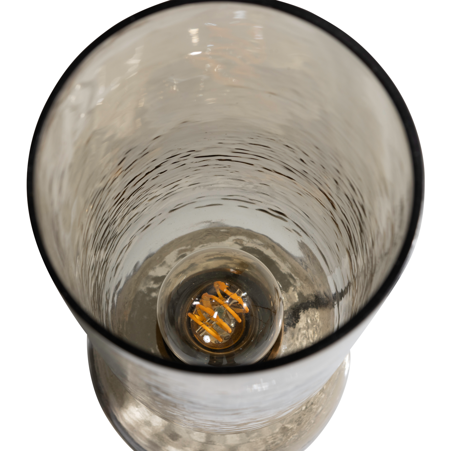Gigi tafellamp gehamerd glas 38xo15cm naturel