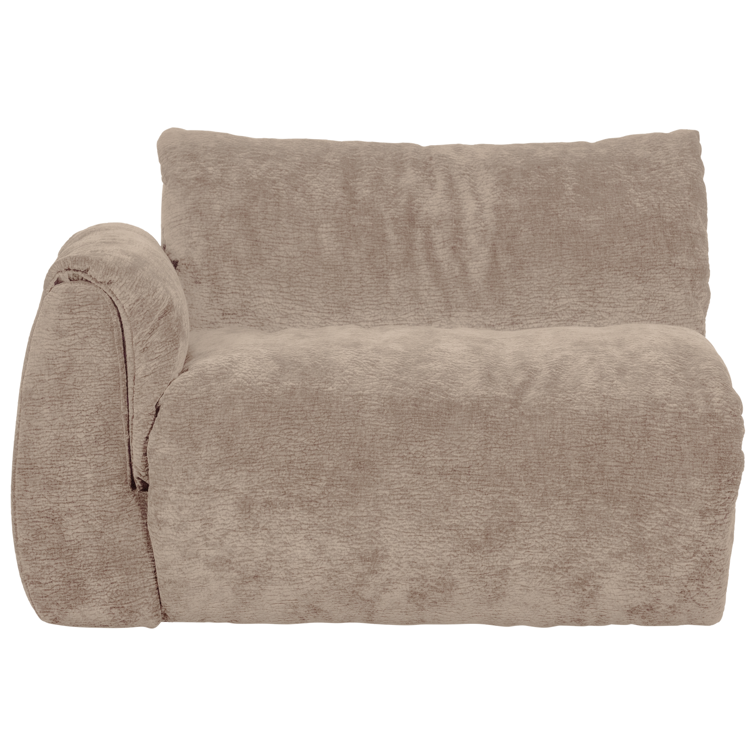Baggy 1-zits element met arm links geweven chenille oudroze