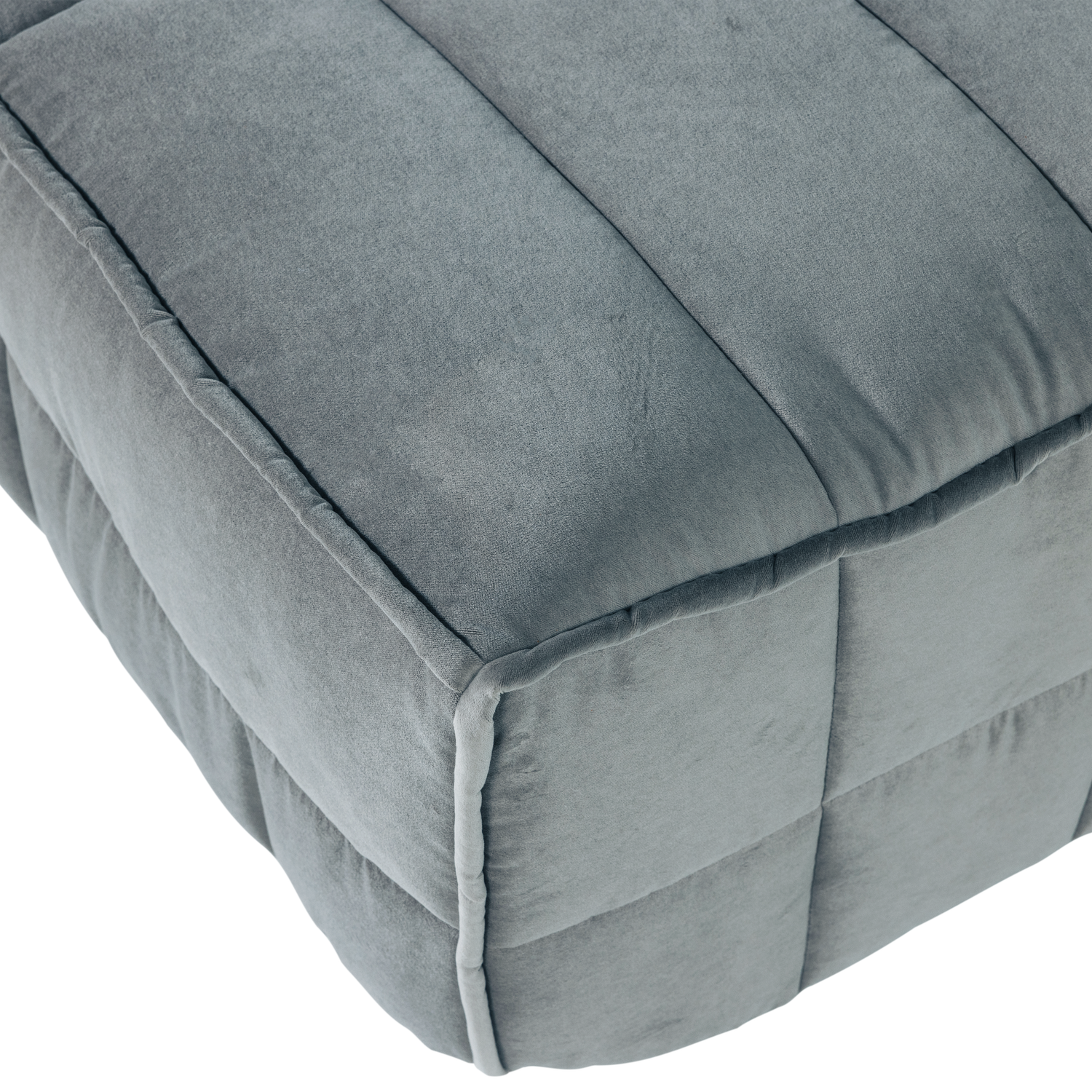Cluster hocker velvet warm taupe