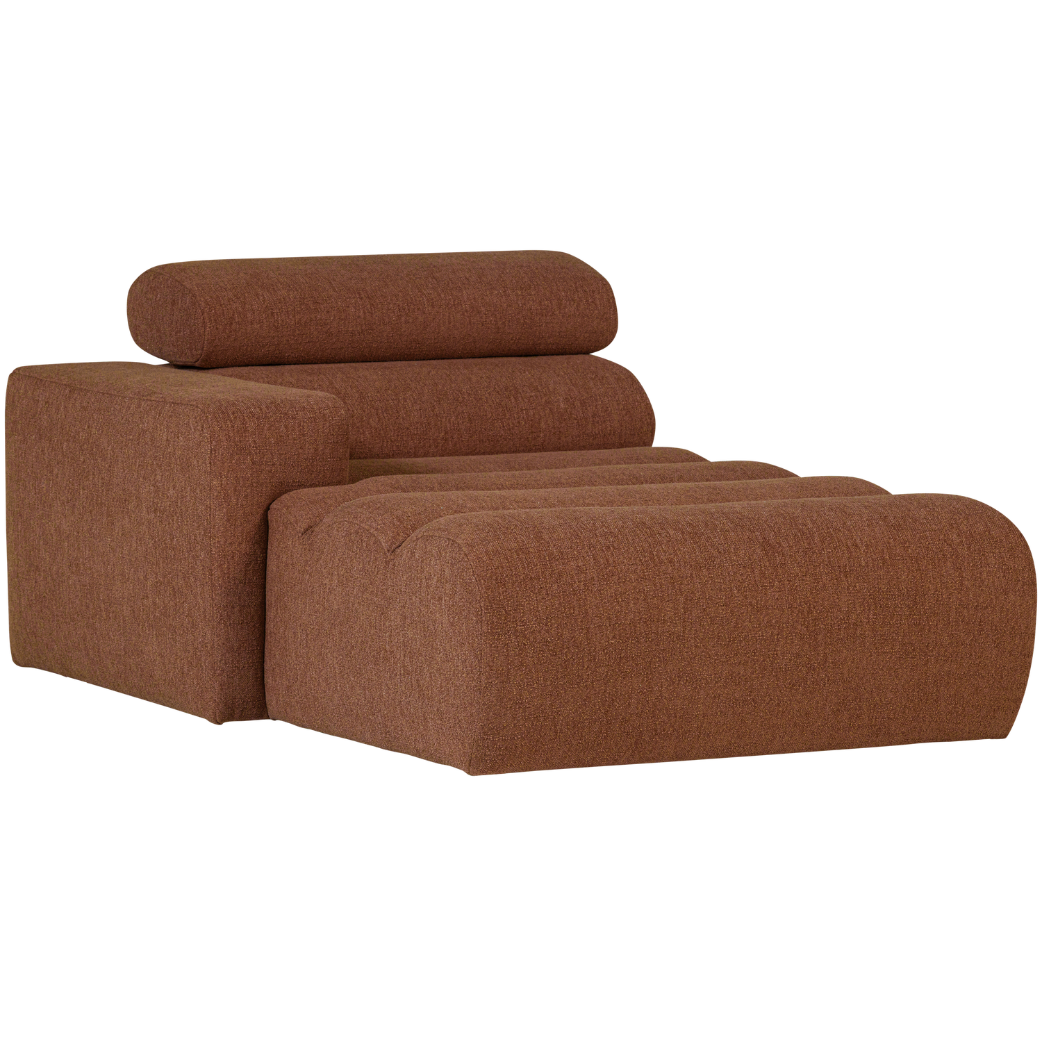 Novi chaise longue element arm links ribstof terra