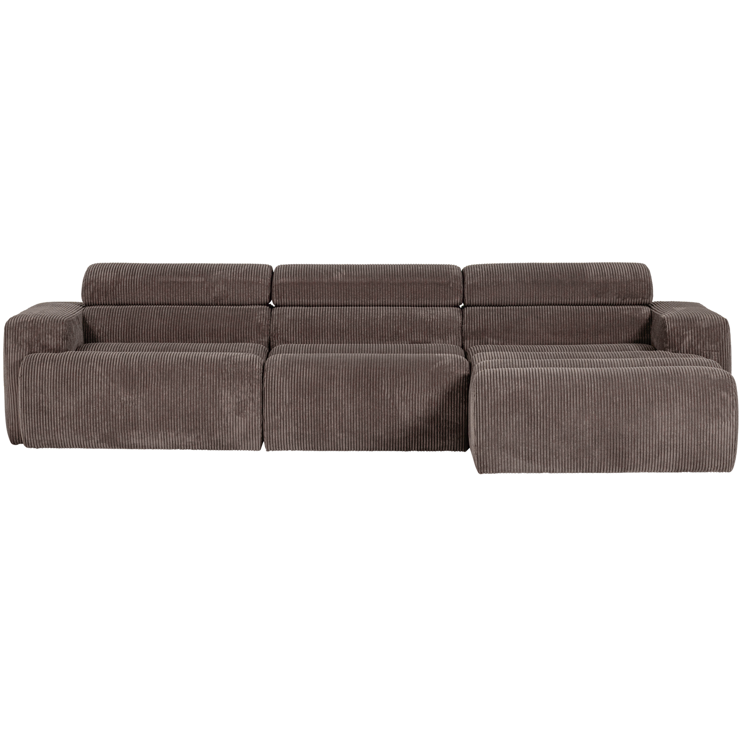 Novi chaise longue bank rechts donkerbruin melange