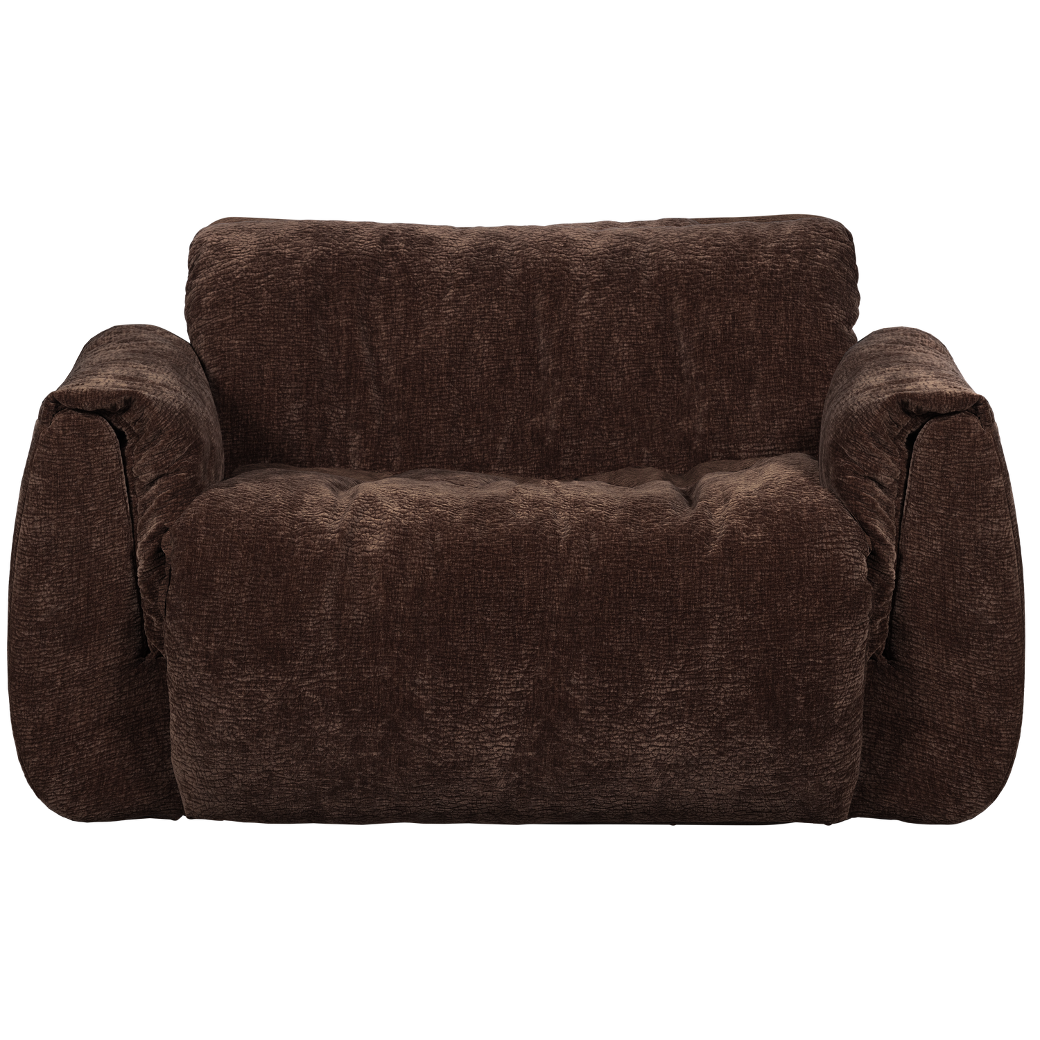 Baggy loveseat geweven chenille bruin
