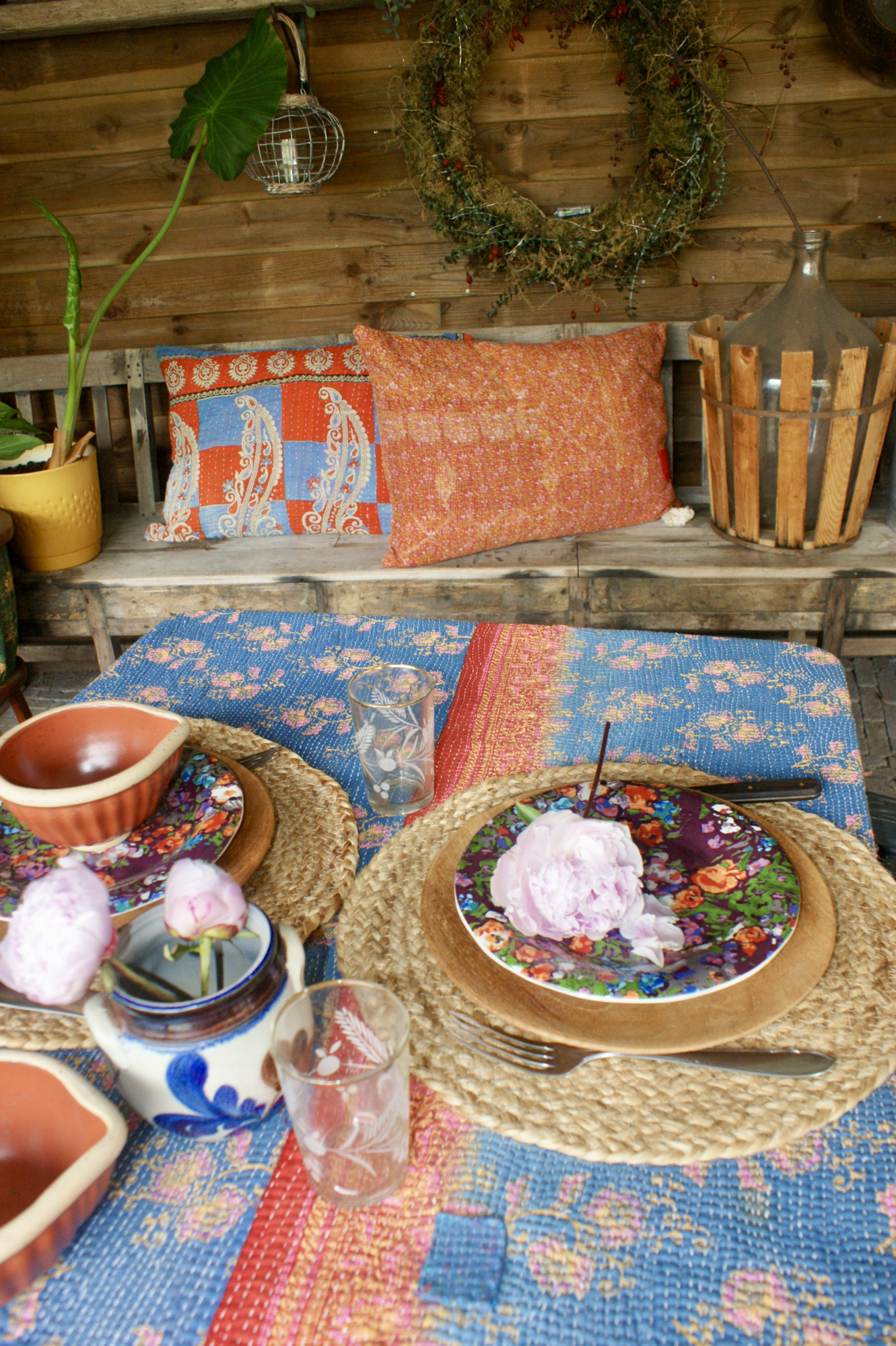 Kussen Kantha vintage 50x70 cm