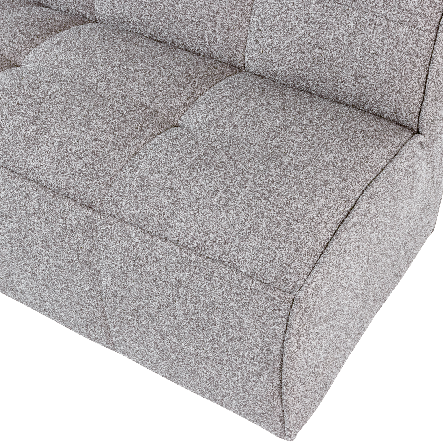 Cluster eetbankje met rugleuning boucle khaki bruin